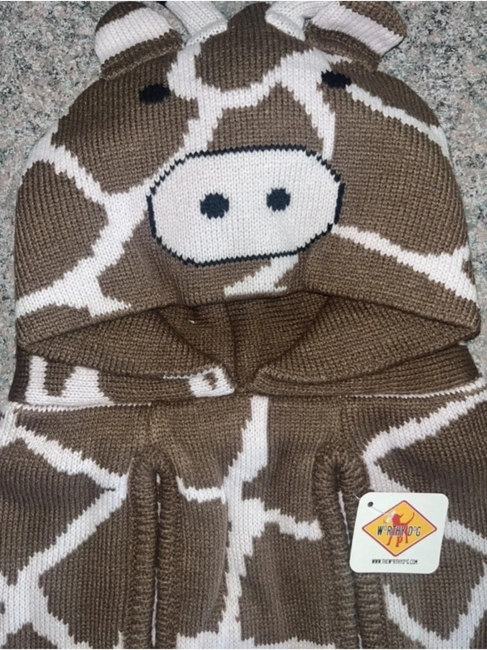 The Worthy Dog Giraffe Hoodie Sweater. Clothes.  Small And Large